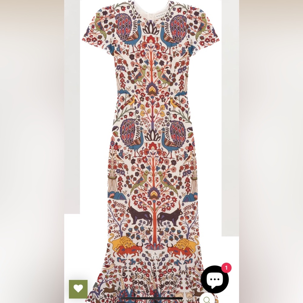 RHODE Colorful Patterned Midi Dress - Picture 4 of 6